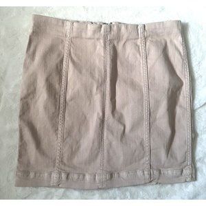 FREE PEOPLE jean denim skirt khaki SZ 6